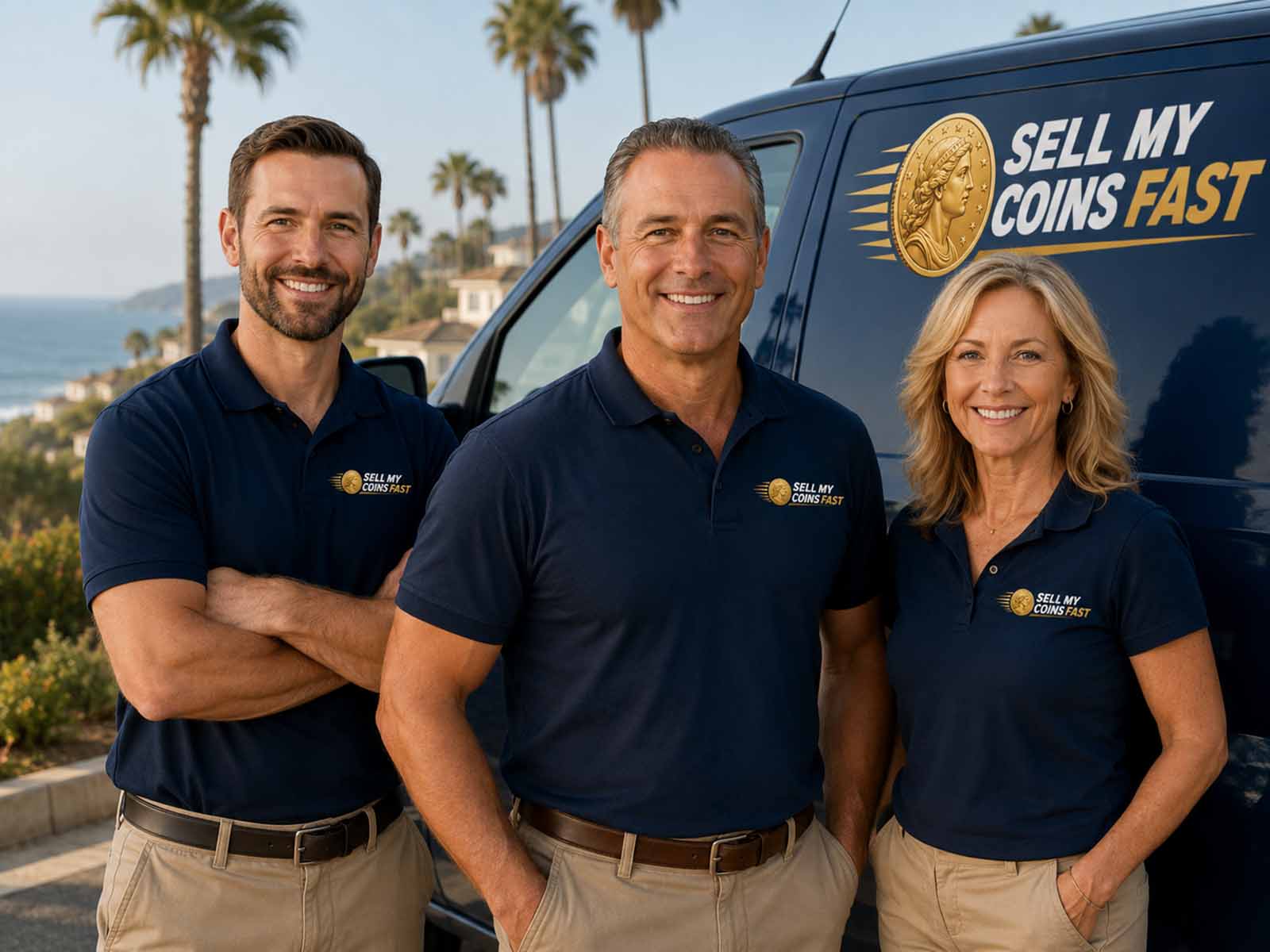 The SellMyCoinsFast.com team at a coin appraisal